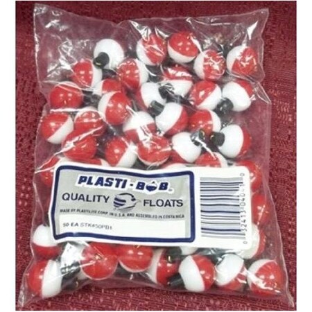 Plastilite Round Plastic Float, 1 12 , RW, 50PB5